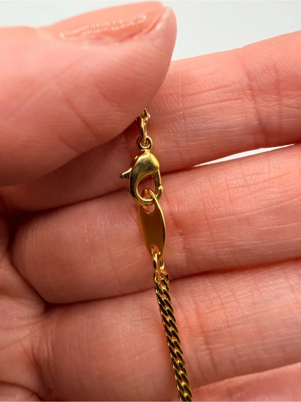 Vintage Monet 2 Gold Herringbone Chain Bracelet Deadstock NWT